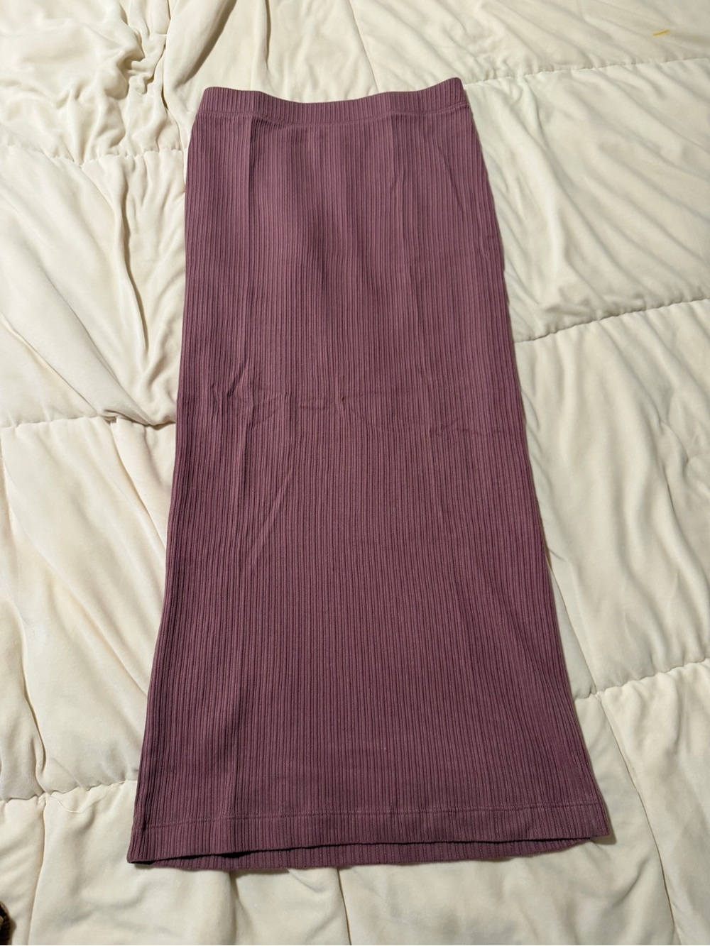 American Eagle Outfitters Ribbed Maxi Skirt in Mauve